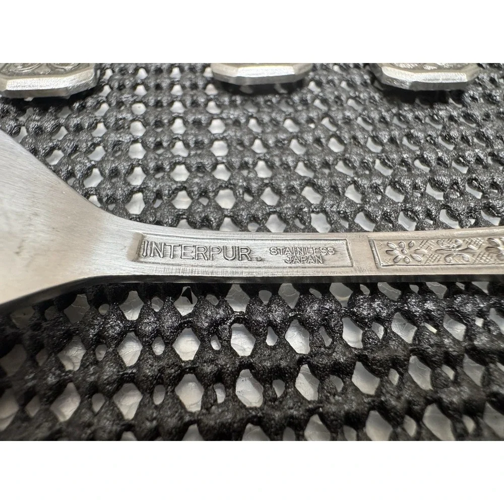 Interpur‎ Florenz Stainless Flatware  Lot of 8 Salad Forks Japan